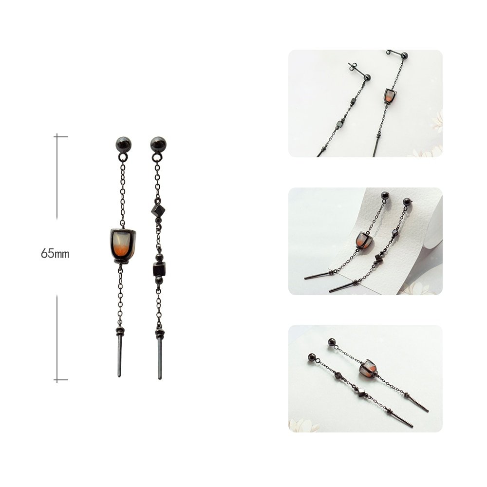 Thaya Vintage Long Pendant Earrings Dropping Sky Lantern Handmade s925 sterling Silver Studs For Women Female Elegant Jewelry - Image 3