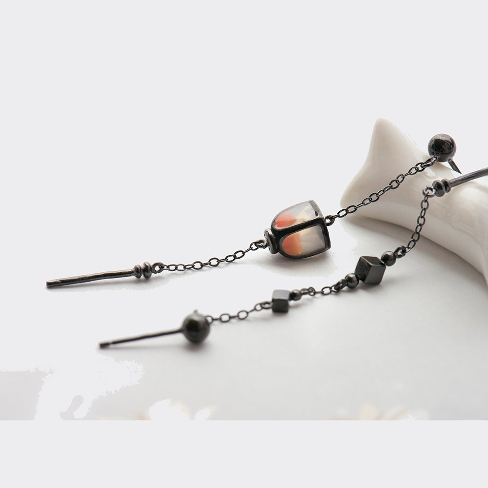 Thaya Vintage Long Pendant Earrings Dropping Sky Lantern Handmade s925 sterling Silver Studs For Women Female Elegant Jewelry