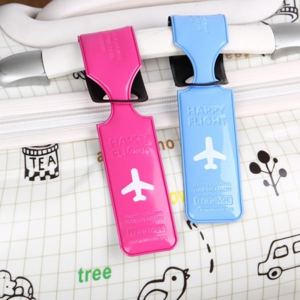 Travel PU Leather Luggage Tag Cover Creative Accessories Suitcase ID Address Holder Letter Baggage Boarding Tags Portable Label - Image 3