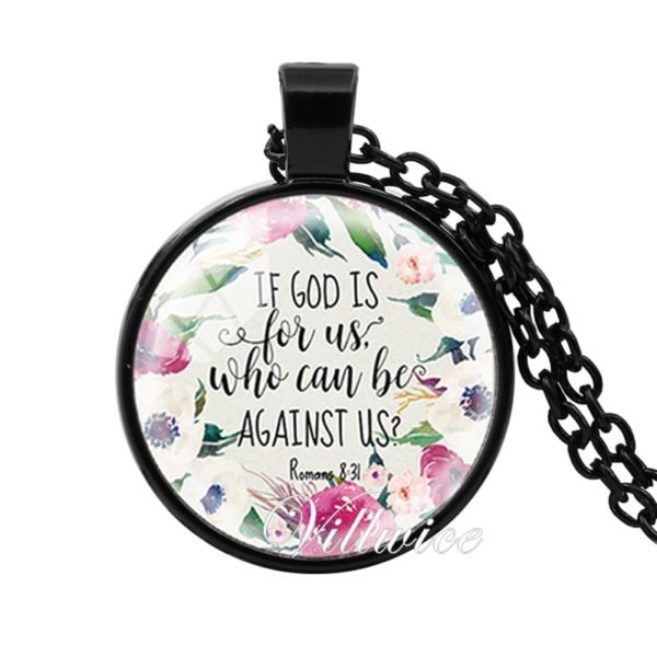 VILLWICE She is clothed with Strength and Dignity Necklace Proverbs 31:25 Bible Verse Christian Quote Necklace Faith Gifts - Image 2