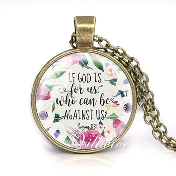 VILLWICE She is clothed with Strength and Dignity Necklace Proverbs 31:25 Bible Verse Christian Quote Necklace Faith Gifts - Image 3