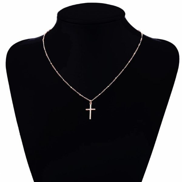 Vienkim 2019 Summer Gold Chain Cross Necklace Small Gold Cross Religious Jewelry Women's necklace - Image 3