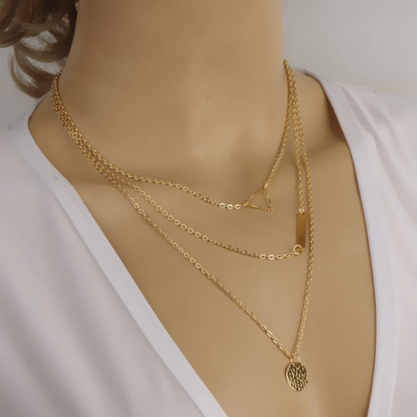 Vintage Necklace For Women Fashion Silver Color Medallion Sequins Necklace Multiple Layers Pendant Long Necklaces Boho Jewelry - Image 3