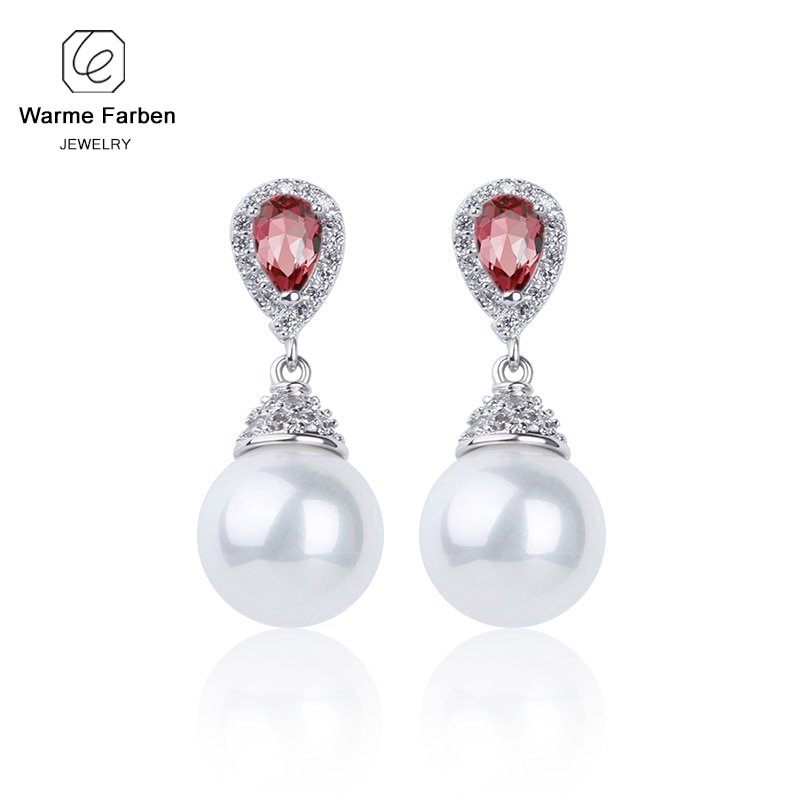 Warme Farben 925 Sliver Women Earrings Made With Swarovski Crystal Elegant Pearl Drop Earrings Fashion Jewelry Wedding Earrings - Image 4