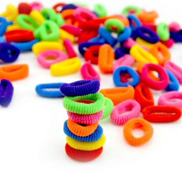 Wholesale 100 Pcs Colorful Child Kids Hair Holders Cute Rubber Hair Band Elastics Accessories Girl Charms Tie Gum - Image 2