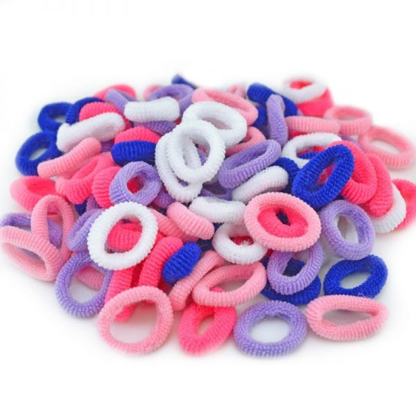 Wholesale 100 Pcs Colorful Child Kids Hair Holders Cute Rubber Hair Band Elastics Accessories Girl Charms Tie Gum - Image 3