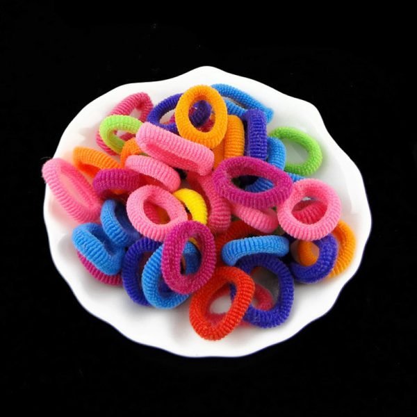 Wholesale 100 Pcs Colorful Child Kids Hair Holders Cute Rubber Hair Band Elastics Accessories Girl Charms Tie Gum - Image 6