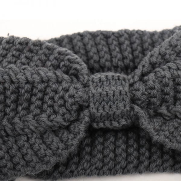 Winter Warmer Ear Knitted Headband Turban For Lady Women Crochet Bow Wide Stretch Hairband Headwrap Hair Accessories - Image 3