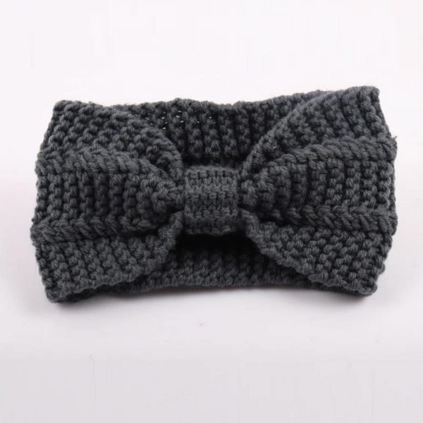 Winter Warmer Ear Knitted Headband Turban For Lady Women Crochet Bow Wide Stretch Hairband Headwrap Hair Accessories - Image 4