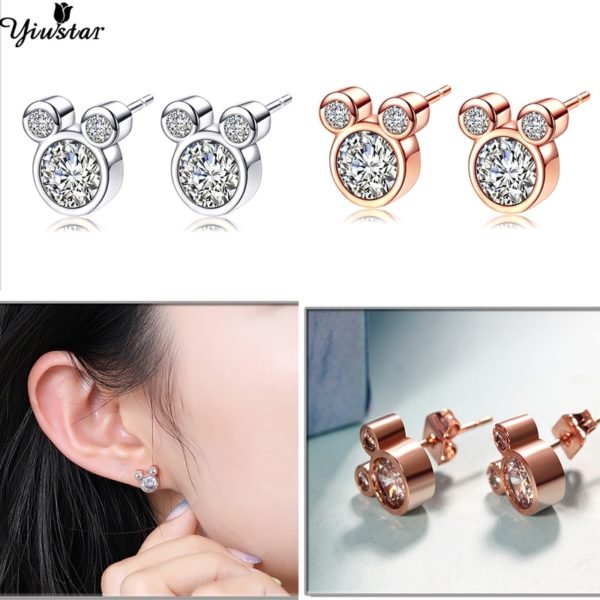 Yiustar New Arrival Cute Elegant Mickey Necklace Pendants Stainless Steel Animal Necklace Jewelry Christmas Gift - Image 6