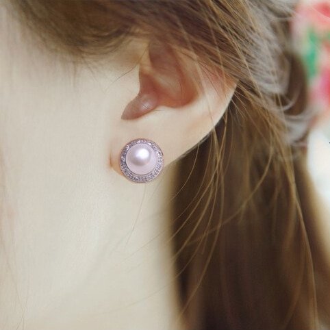 ZHBORUINI 2019 New Pearl Earrings 925 Sterling Silver Jewelry Vintage Style Natural Freshwater Pearl Stud Earring For Women Gift - Image 5