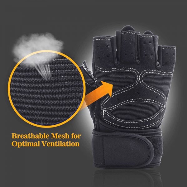 Zacro Gym Gloves Fitness Weight Lifting Gloves Body Building Training Sports Exercise Sport Workout Glove for Men Women M/L/XL - Image 2