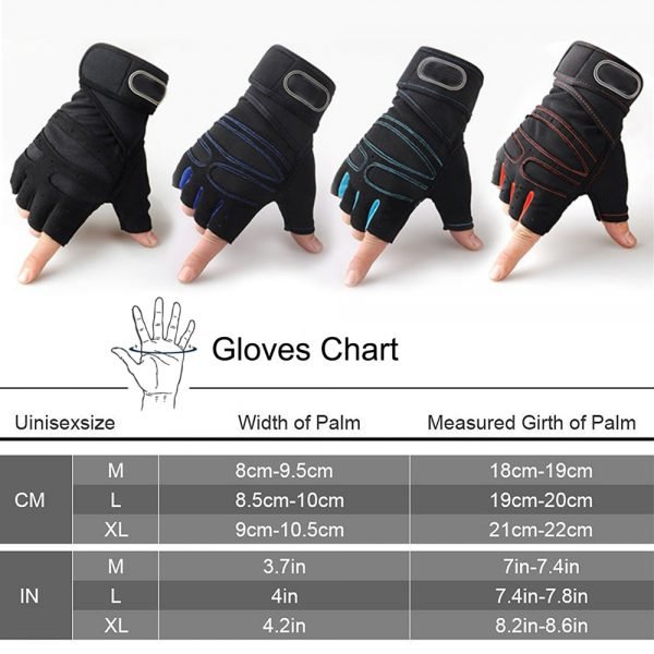 Zacro Gym Gloves Fitness Weight Lifting Gloves Body Building Training Sports Exercise Sport Workout Glove for Men Women M/L/XL - Image 5