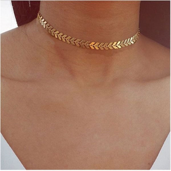 x220 Leaves Chain Sequins Choker Necklaces For Women Bohemia Style Jewelry Statement Necklaces Party Jewelry Best Gift Wholesale