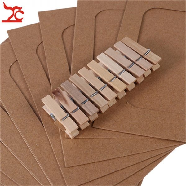 10 Set and Rope DIY Wall Picture Paper Photo Hanging 3inch 5inch 6inch Frame Album Rope Clip Kraft Home Decoration - Image 5