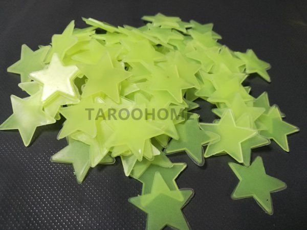 100 pc/pack Night luminous Stars Fluorescent 3D Wall Stickers Children's  Bedroom Stickers Glow In The Dark Stars - Image 4