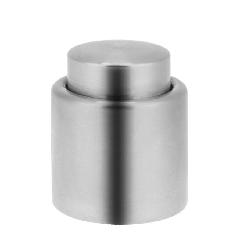 1pc Bottle Stopper Stainless Steel Red Wine Stopper Vacuum Sealed Wine Bottle Stopper Cap Champagne Sealer Bar Kitchen Tools - Image 2