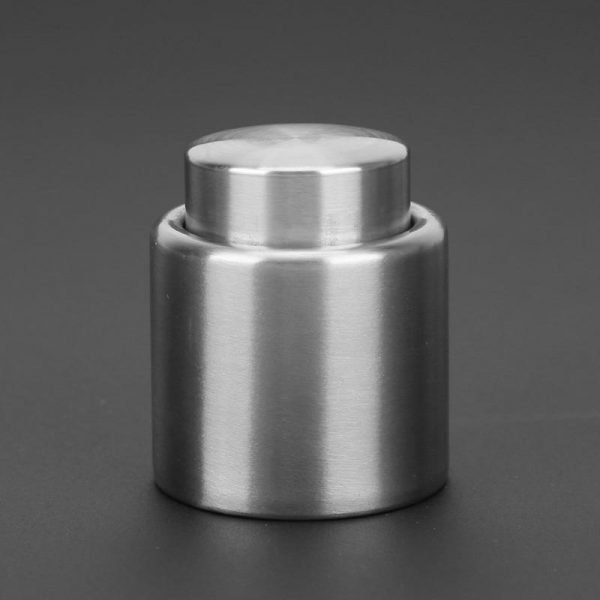 1pc Bottle Stopper Stainless Steel Red Wine Stopper Vacuum Sealed Wine Bottle Stopper Cap Champagne Sealer Bar Kitchen Tools - Image 3