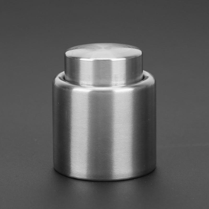 1pc Bottle Stopper Stainless Steel Red Wine Stopper Vacuum Sealed Wine Bottle Stopper Cap Champagne Sealer Bar Kitchen Tools - Image 3