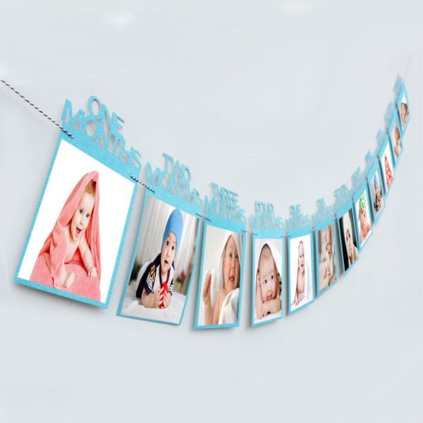 1st Birthday Photo Frame 1-12 Months Baby's Photo Frame Shower baby Photo holder Kids Birthday Gift Room Decorations - Image 4