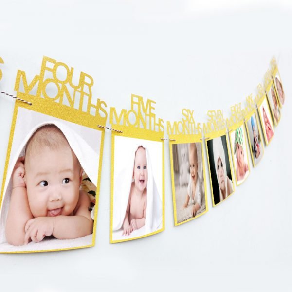 1st Birthday Photo Frame 1-12 Months Baby's Photo Frame Shower baby Photo holder Kids Birthday Gift Room Decorations - Image 5
