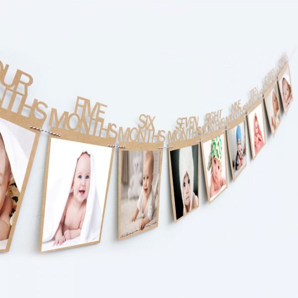 1st Birthday Photo Frame 1-12 Months Baby's Photo Frame Shower baby Photo holder Kids Birthday Gift Room Decorations