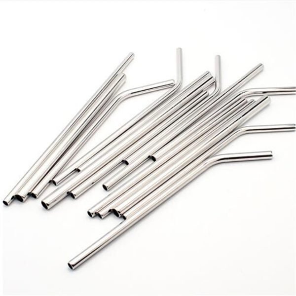 2/4/8Pcs Drinking Straw Reusable Straws with Cleaner Brush Set High Quality Eco Friendly Stainless Steel Metal Straw For Mugs - Image 3