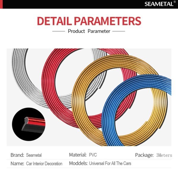 5M Car Styling Interior Decoration Strips Moulding Trim Dashboard Door Edge Universal For Cars Auto Accessories In Car-styling - Image 3