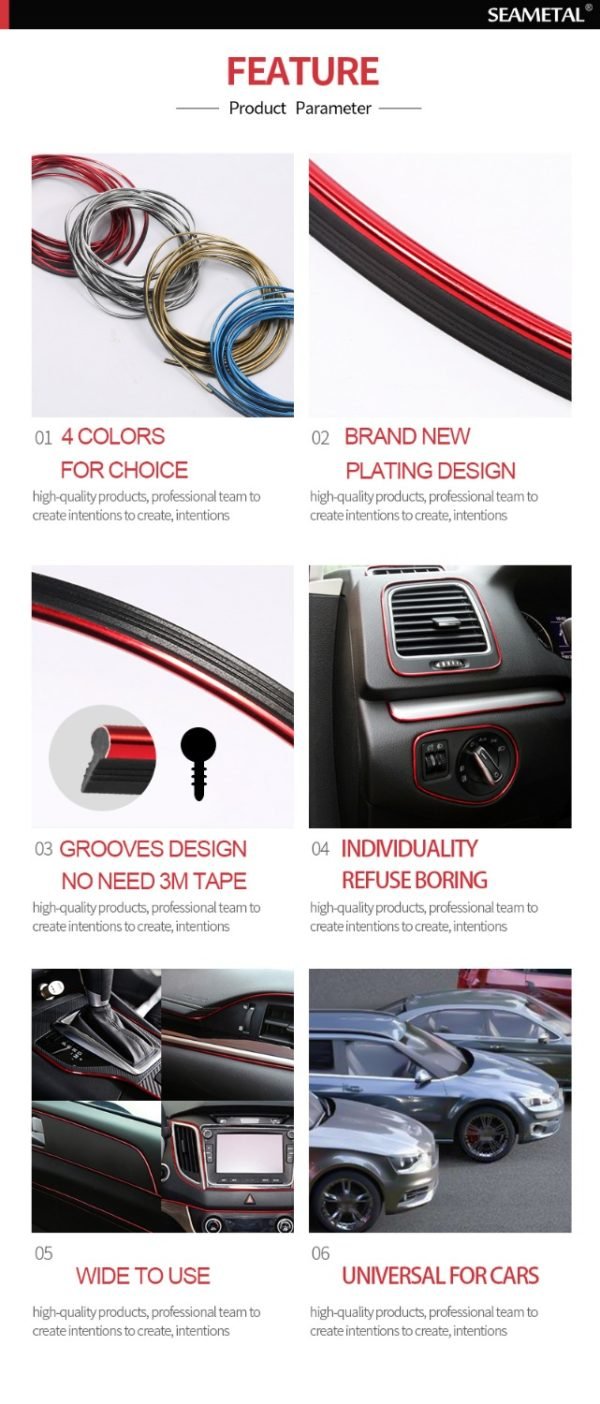 5M Car Styling Interior Decoration Strips Moulding Trim Dashboard Door Edge Universal For Cars Auto Accessories In Car-styling - Image 5