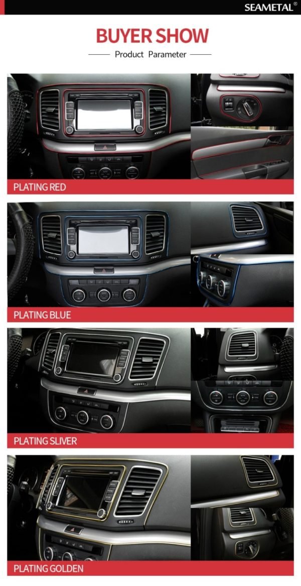 5M Car Styling Interior Decoration Strips Moulding Trim Dashboard Door Edge Universal For Cars Auto Accessories In Car-styling - Image 6