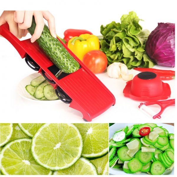 5in1 Manual Vegetable Cutter Slicers Garlic Presses Potato Graters Kitchen Accessories Shredding Machine - Image 3