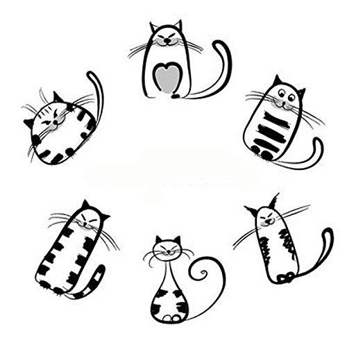 6PCS Super Cute Cat Ceramic Sauce Dish Mini Side Seasoning Dish Condiment Dishes Sushi Soy Dipping Bowl Snack Small Saucer Set - Image 3