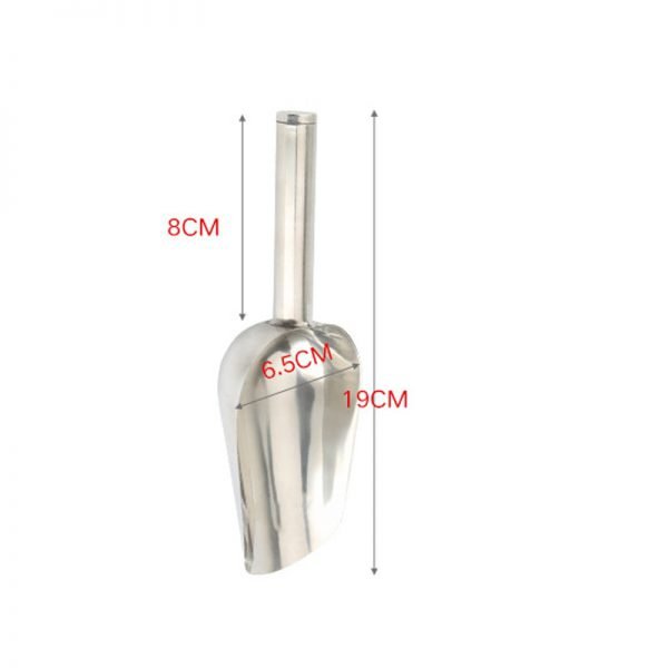 8 Inch Stainless Steel Ice Scoop Flour Ice Cube Shovel Buffet Bar Tools Kitchen Accessories - Image 3