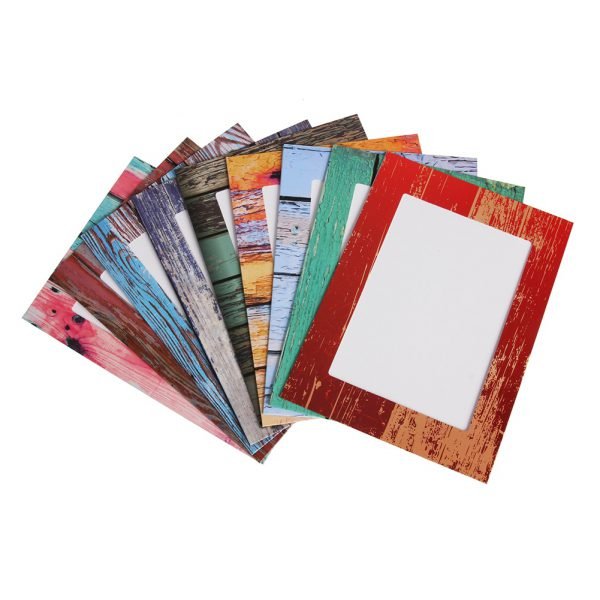 9 Pcs Paper Photo Frame 7 inch DIY Combination Wall Photo Frame Clips DIY Hanging Wall Picture Album Kraft Home Decoration