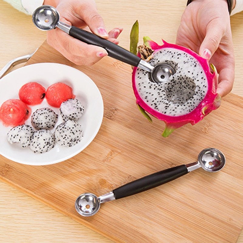 Aihogard Stalinless Steel Dual Double-end Watermelon Ice Cream Spoon Dessert Dig Ball Spoon Fruit Scoop Kitchen Cook Tool - Image 5