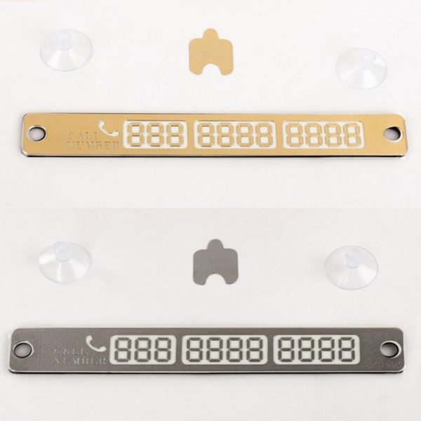 Car Styling Telephone Number Card Sticker 15x2cm Night Luminous Temporary Car Parking Card Plate Suckers Phone Number Card - Image 3