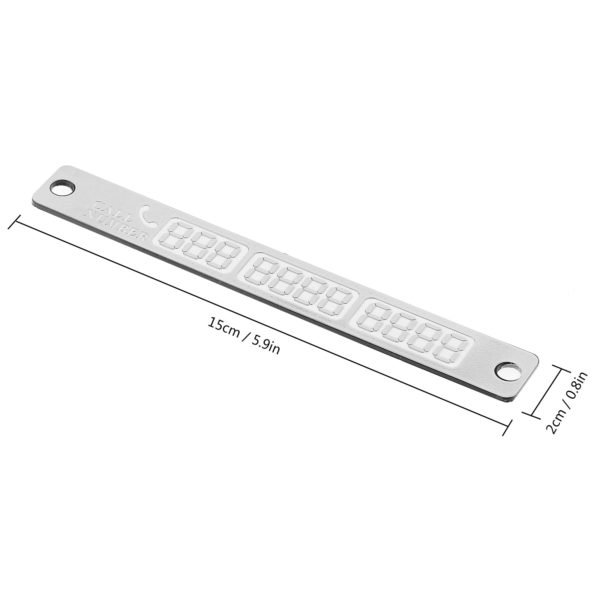 Car Styling Telephone Number Card Sticker 15x2cm Night Luminous Temporary Car Parking Card Plate Suckers Phone Number Card - Image 5