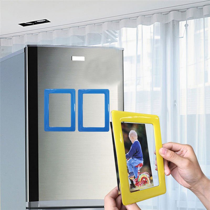 Colorful Magnetic Picture Frames 11.8*16cm Photo Magnets Photoframe Refrigerato PVC Home Decor Modern Magnetic Photo Fridge New - Image 4