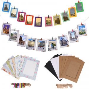 DIY Kraft Paper Photo Frame For Pictures Vintage Frame Photo DIY Baby Photo Holder Wedding Photo Frame Wall Decor