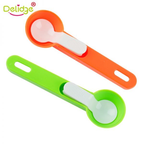 Delidge 1 pc Colorful Ice Cream Spoon Food -Grade Plastic Dig Ice Cream Ball Watermelon Fruit Digging Spherical Shape Cream - Image 3