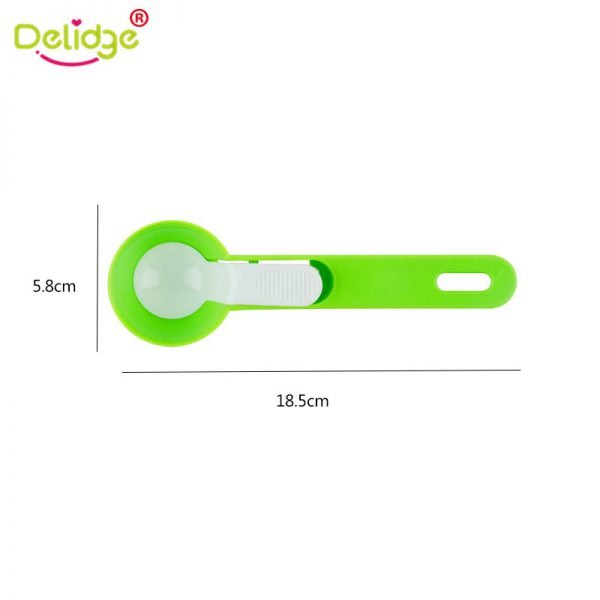 Delidge 1 pc Colorful Ice Cream Spoon Food -Grade Plastic Dig Ice Cream Ball Watermelon Fruit Digging Spherical Shape Cream - Image 6