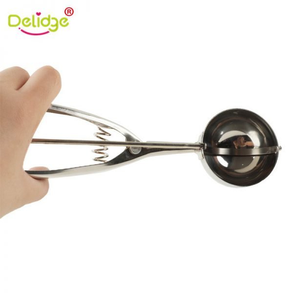 Delidge Stainless Steel 6 cm Ice Cream Spoon Mashed Potatoes Watermelon Jelly Spring Handle Scoop Cookies Kitchen Accessory - Image 5