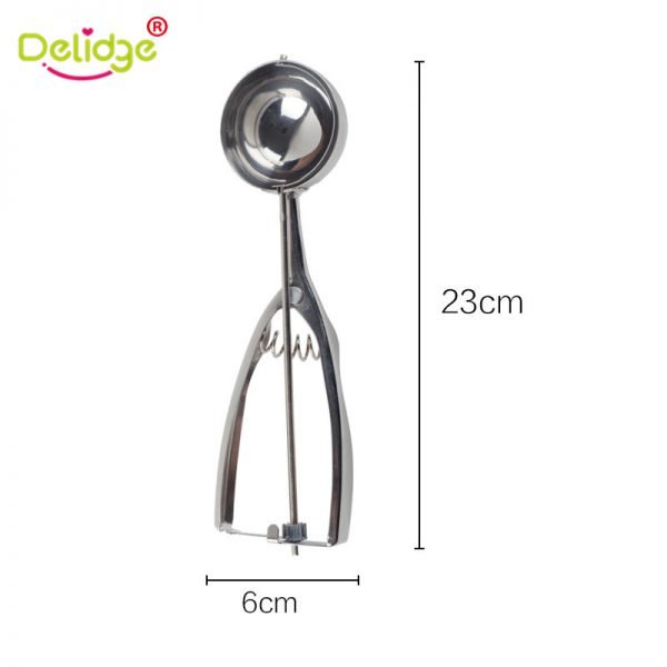 Delidge Stainless Steel 6 cm Ice Cream Spoon Mashed Potatoes Watermelon Jelly Spring Handle Scoop Cookies Kitchen Accessory - Image 6