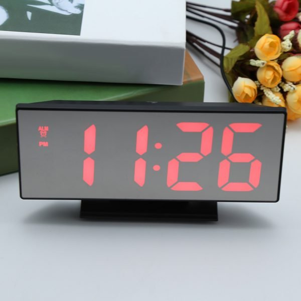 Digital Alarm Clock LED Mirror Clock Multifunction Snooze Display Time Night LCD Light Table Desktop Reloj Despertador USB Cable - Image 3