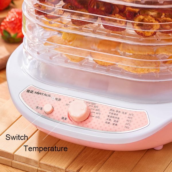 Dried Fruit Vegetables Herb Meat Machine Household MINI Food Dehydrator Pet Meat Dehydrated 5 trays Snacks Air Dryer EU US - Image 4