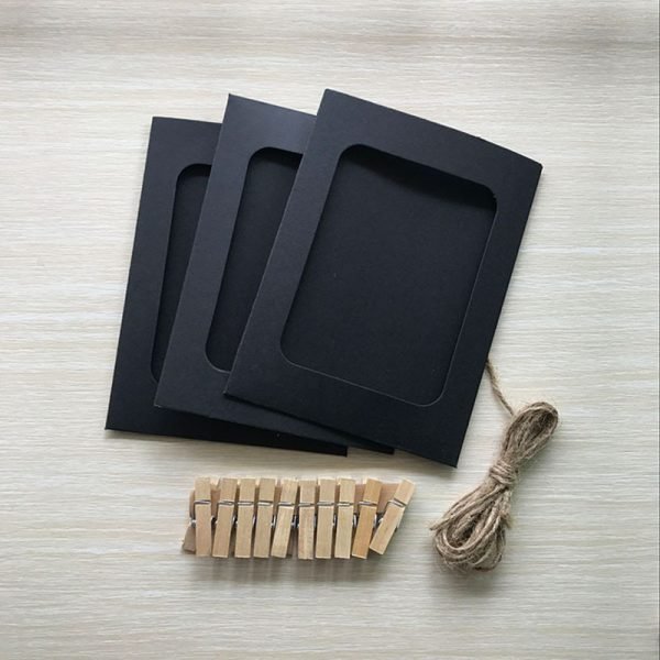 EACH PARTY 10Pcs Paper Frame with Clips 3/4/5/6/7 Inch Wall Photo Frame DIY Hanging Picture Album Party Home Decorations 2M Rope - Image 5