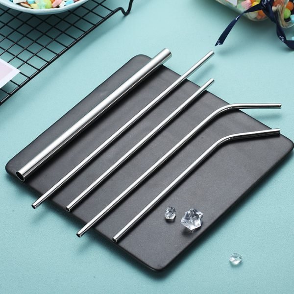 EIMAI 4Pcs Colorful 304 Stainless Steel Straws Reusable Drinking Straw High Quality Bent Metal Straw with Cleaner Brush A01 - Image 3