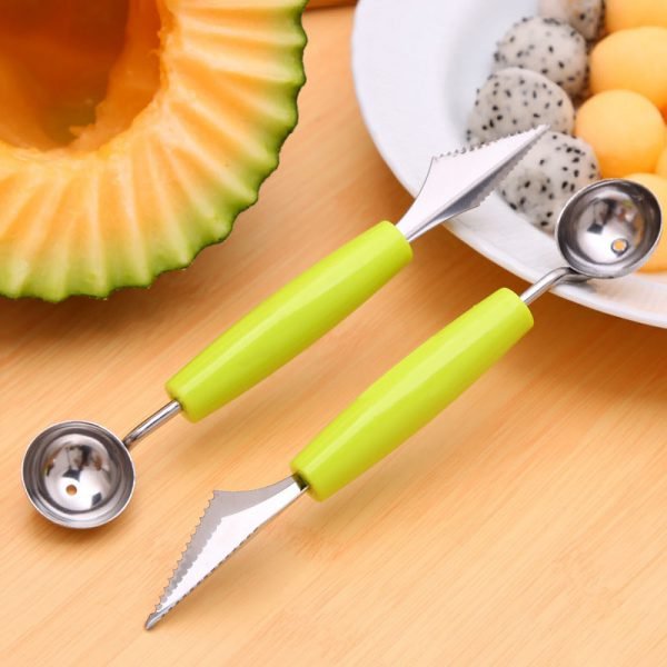 EZLIFE Spoon Fruit Melon Baller Multifunction stainless steel melon dredging spoon ice cream tool fruit spooner kitchen gadget - Image 4