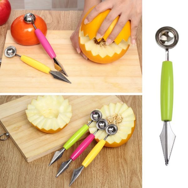 EZLIFE Spoon Fruit Melon Baller Multifunction stainless steel melon dredging spoon ice cream tool fruit spooner kitchen gadget - Image 6
