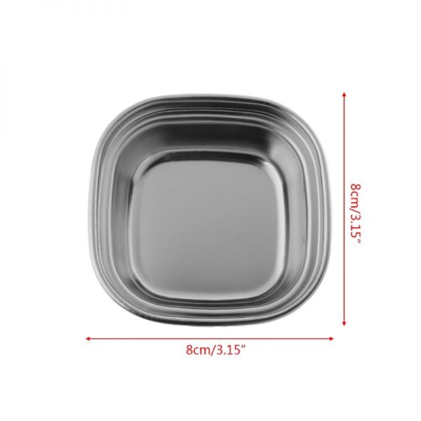 HOT Nice-looking utilitarian Stainless Steel Assorted Salad Sauce Dipping Dish Tray Bowl Kitchen Tableware - Image 4